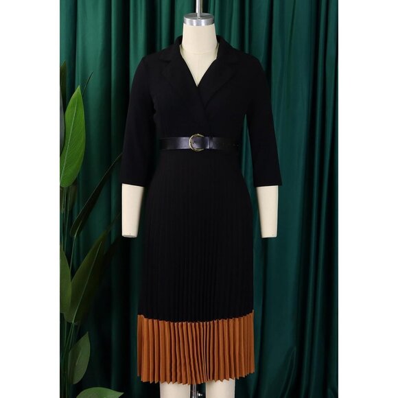 Women's Long Sleeve Blazer Dress Elegant Office Work Formal Casual - Picture 3 of 5